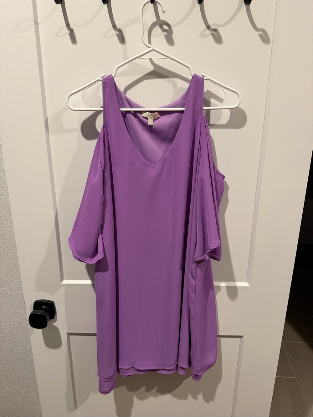 Gianni Bini Lavender Cold-Shoulder Dress